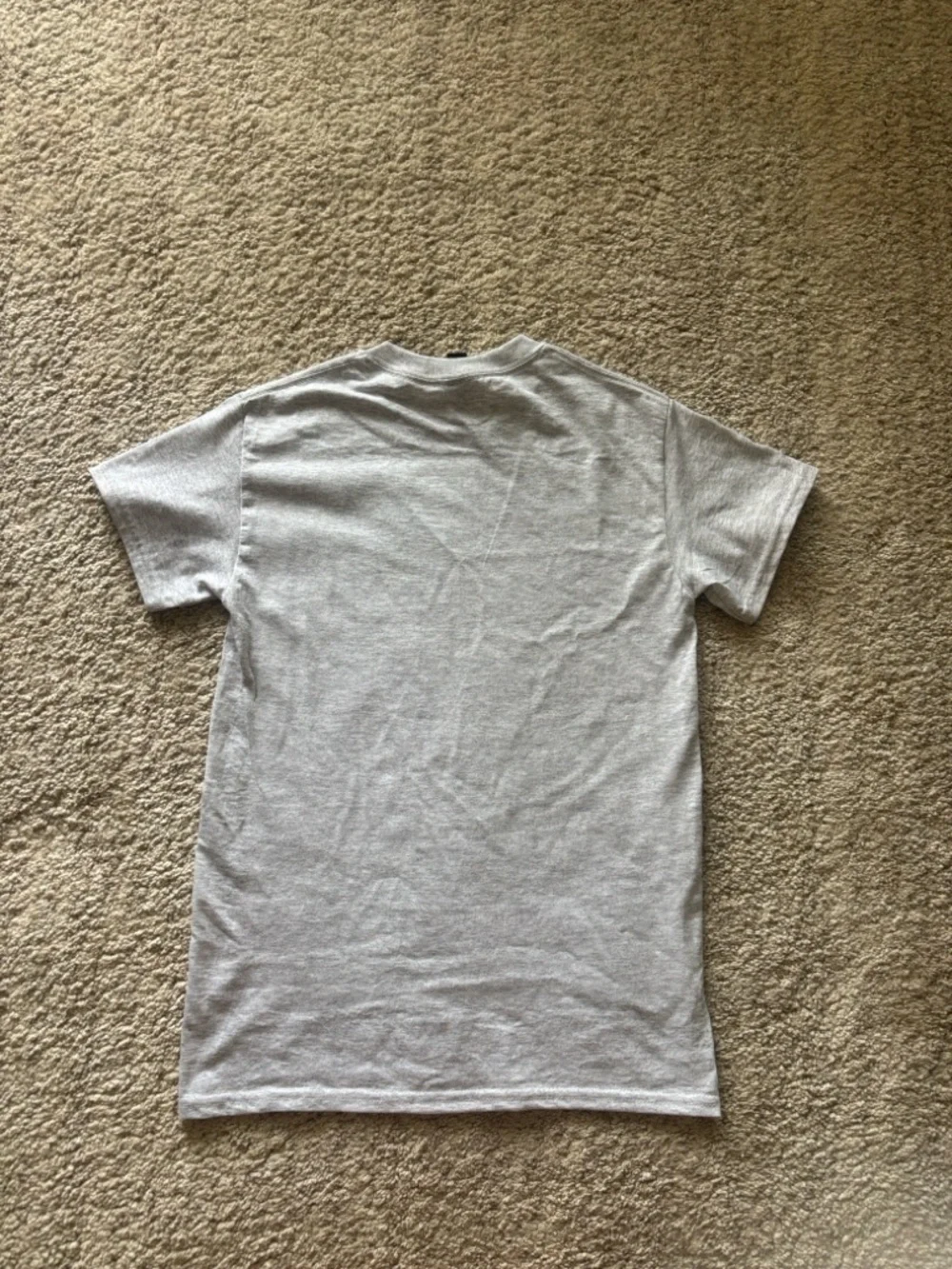 Gildan Heather Gray Tee with Navy and Yellow Michigan Arch - Picture 6 of 6